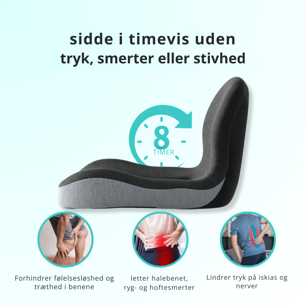 SootheSeat™ | Sid bedre, lev lettere – ergonomisk støtte, hvor du har mest brug for det