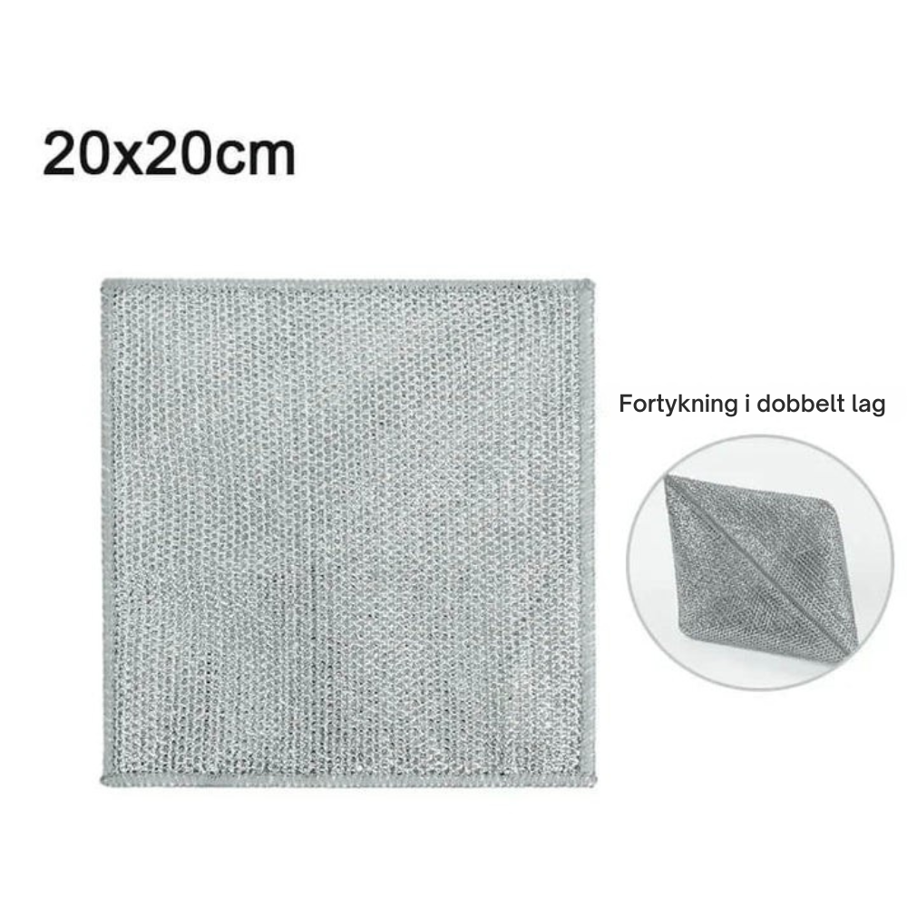 ScrubMaster™ (10-pack) | Multifunktionel Ståltrådsklud, Genanvendelig og Effektiv