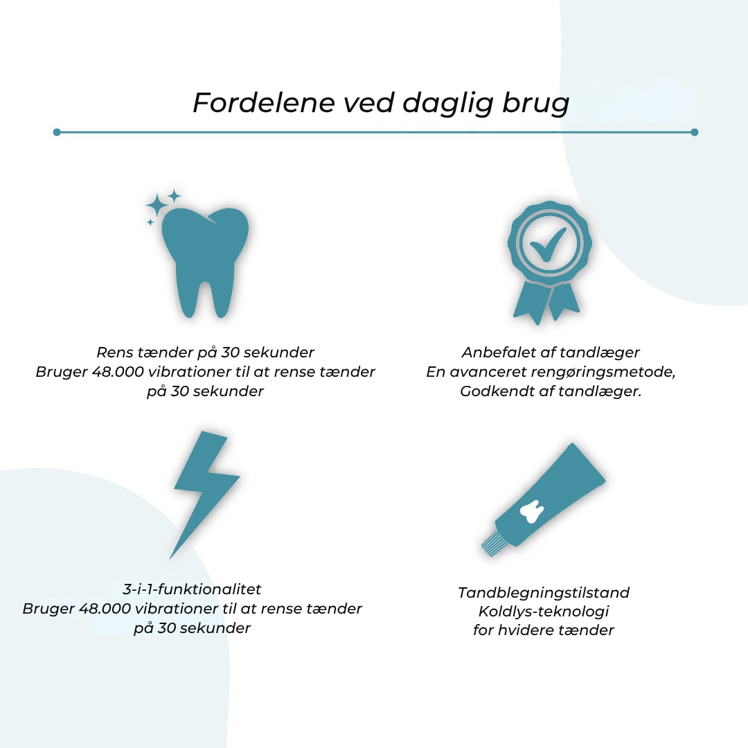 HappySmile™ | Enkel og hurtig tandbørste på under 30 sekunder!