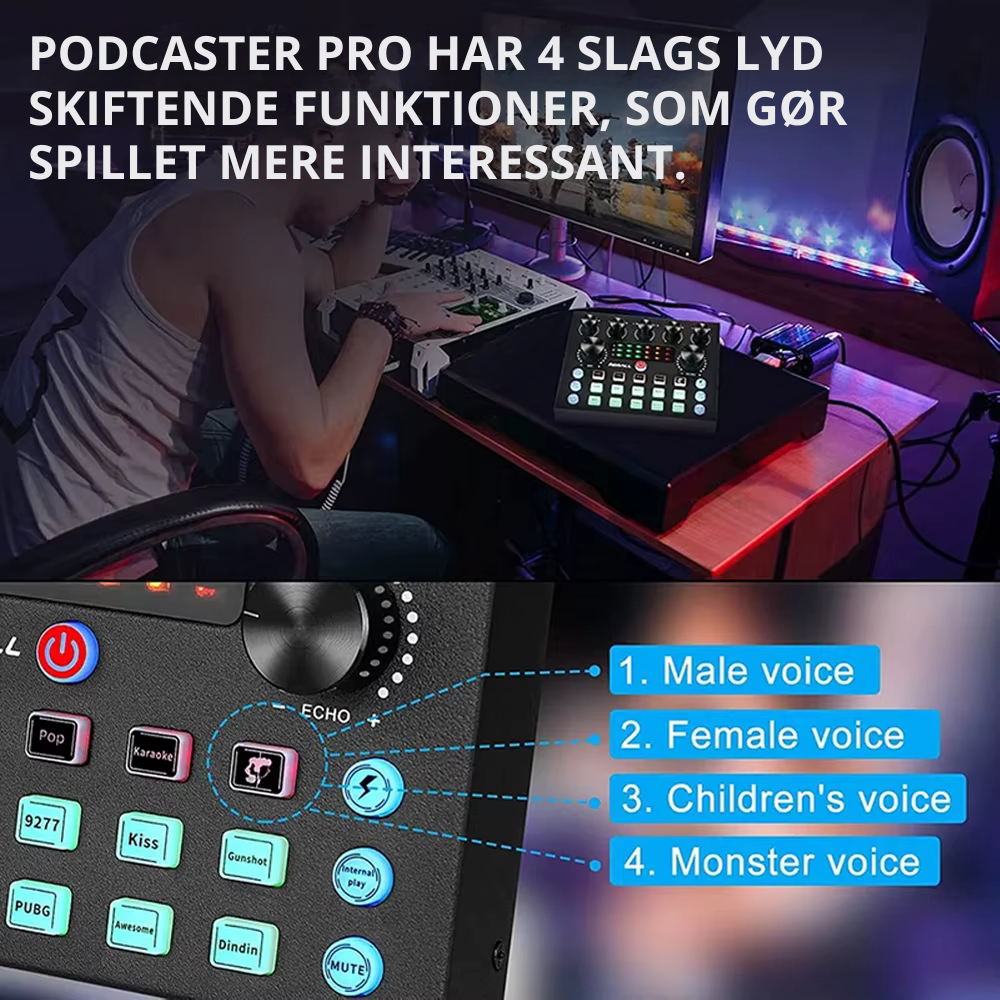 PodCaster™ Pro | Professionel lyd. Uden et dyrt studio.