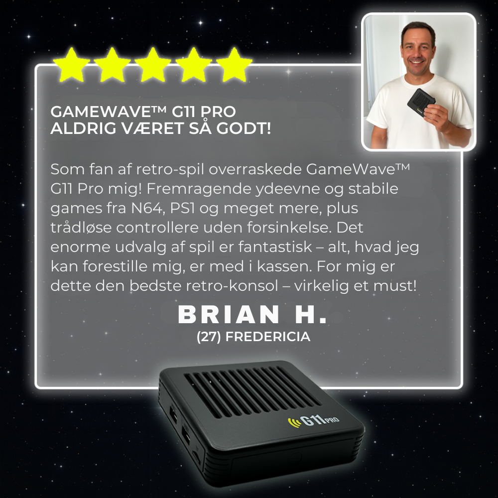 GameWave G11 Pro™ | Konsol med 100.000+ retrospil til hele familien