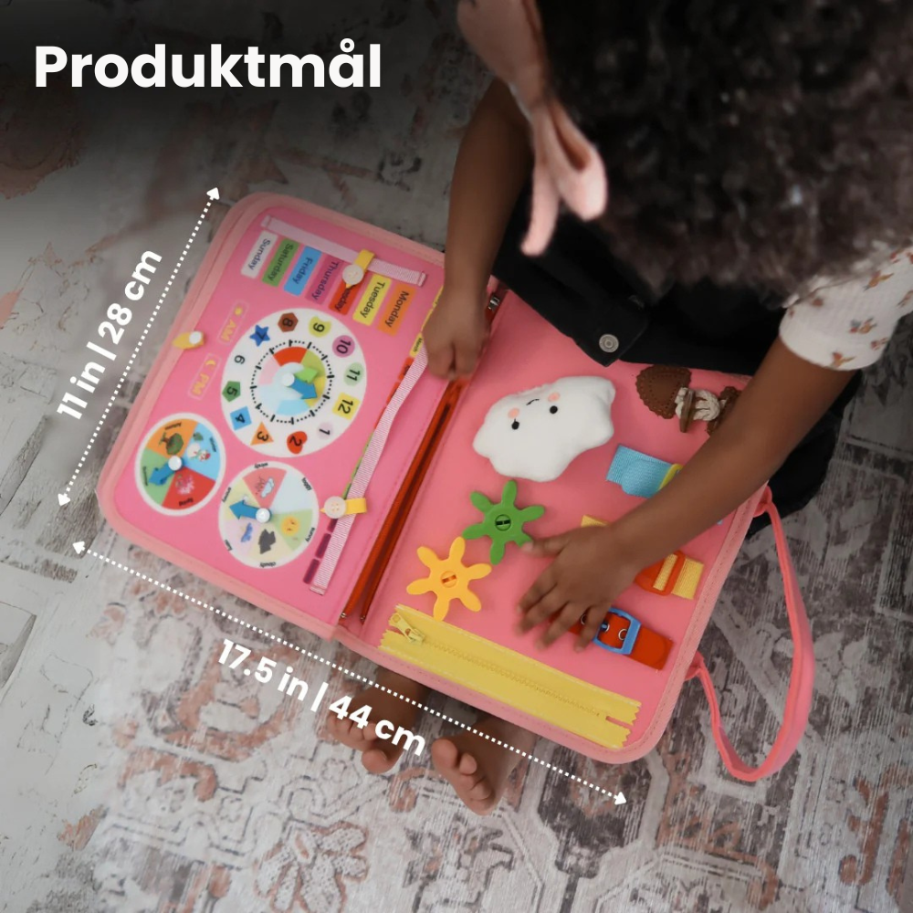 BusyBoard™ | Skærmfri læringsbog der udvikler dit barns fantasi og motorik