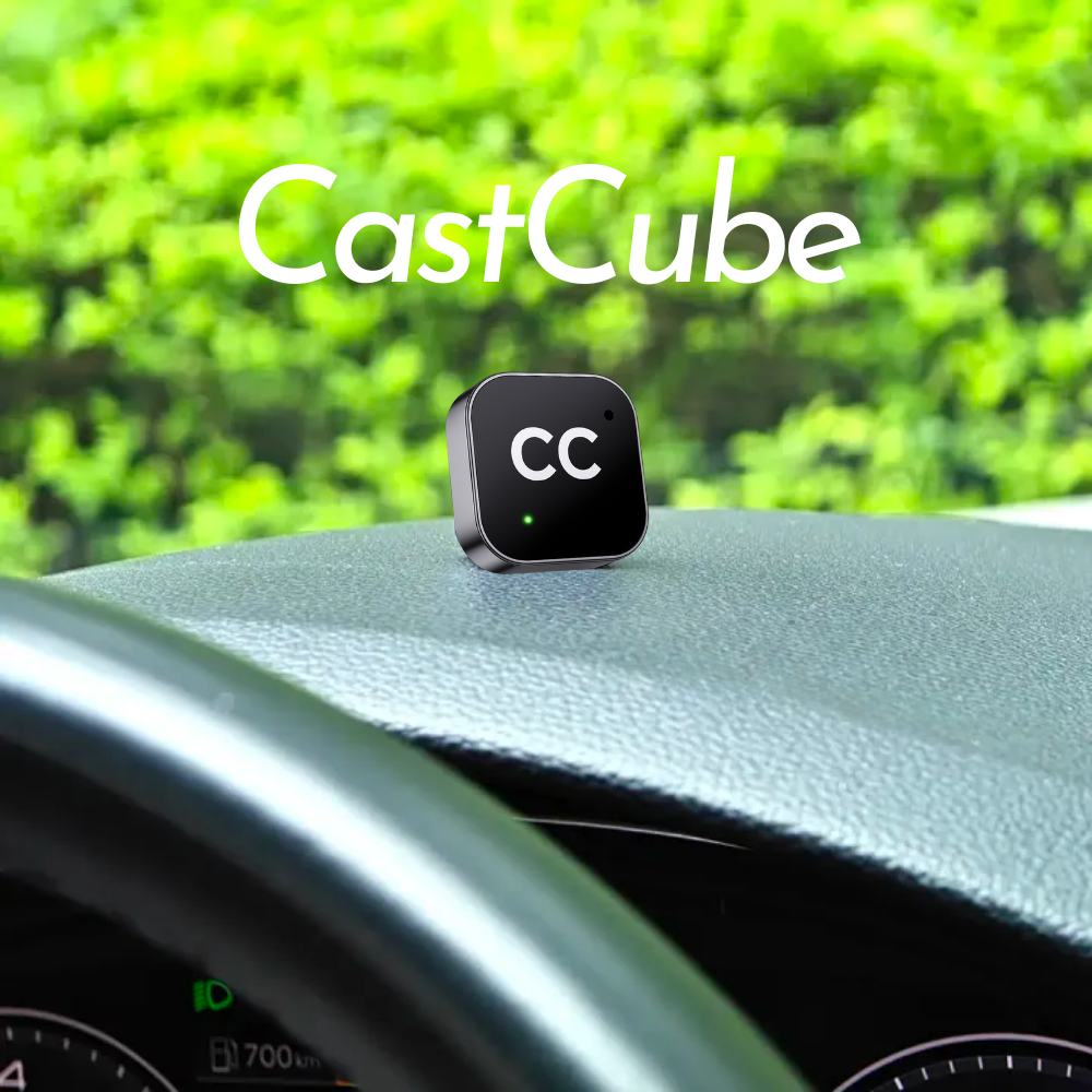 CastCube™ | Plug & Play USB-enhed til øjeblikkelig CarPlay og Android Auto i din bil