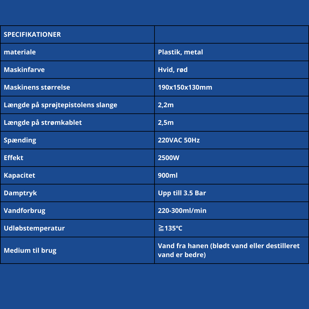 PowerSteam™ | Bærbar damprenser 3 bar, 2500W Bakteriedræbende - Den mest kraftfulde på markedet til hjemmebrug