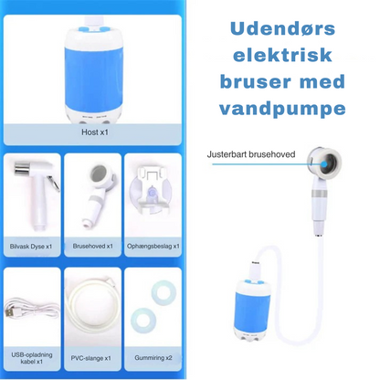 CampFlow™ | Bærbar brusenhed med vandpumpe