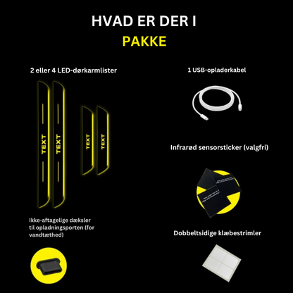 IllumiDrive™ | LED-indstigningslys til bil – magnetisk montering & skiftende farver med dit logo