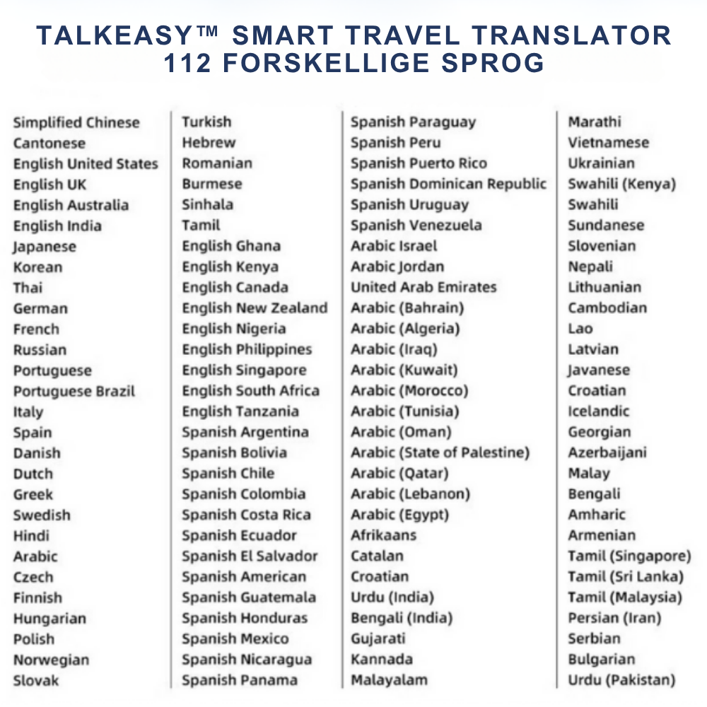 TalkEasy™ | Din ultimative rejseoversætter i lommestørrelse!
