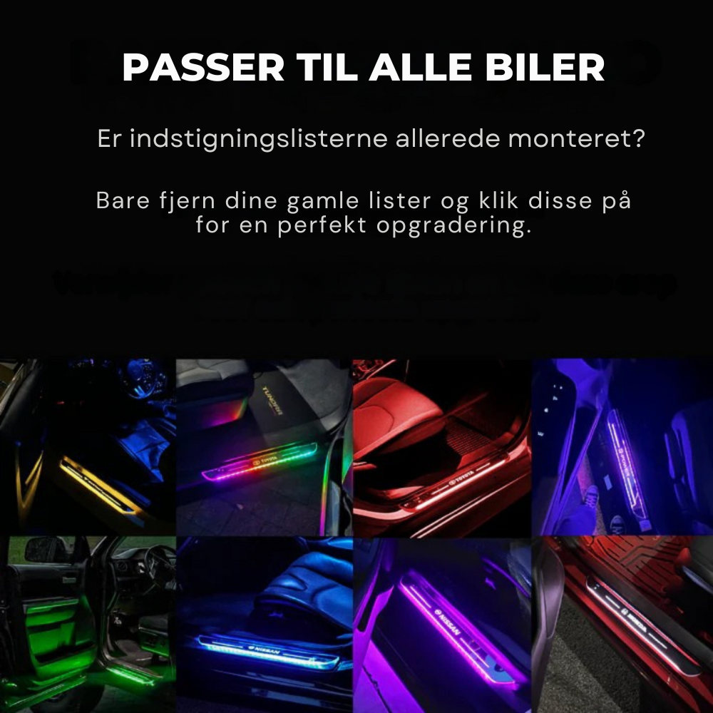 IllumiDrive™ | LED-indstigningslys til bil – magnetisk montering & skiftende farver med dit logo