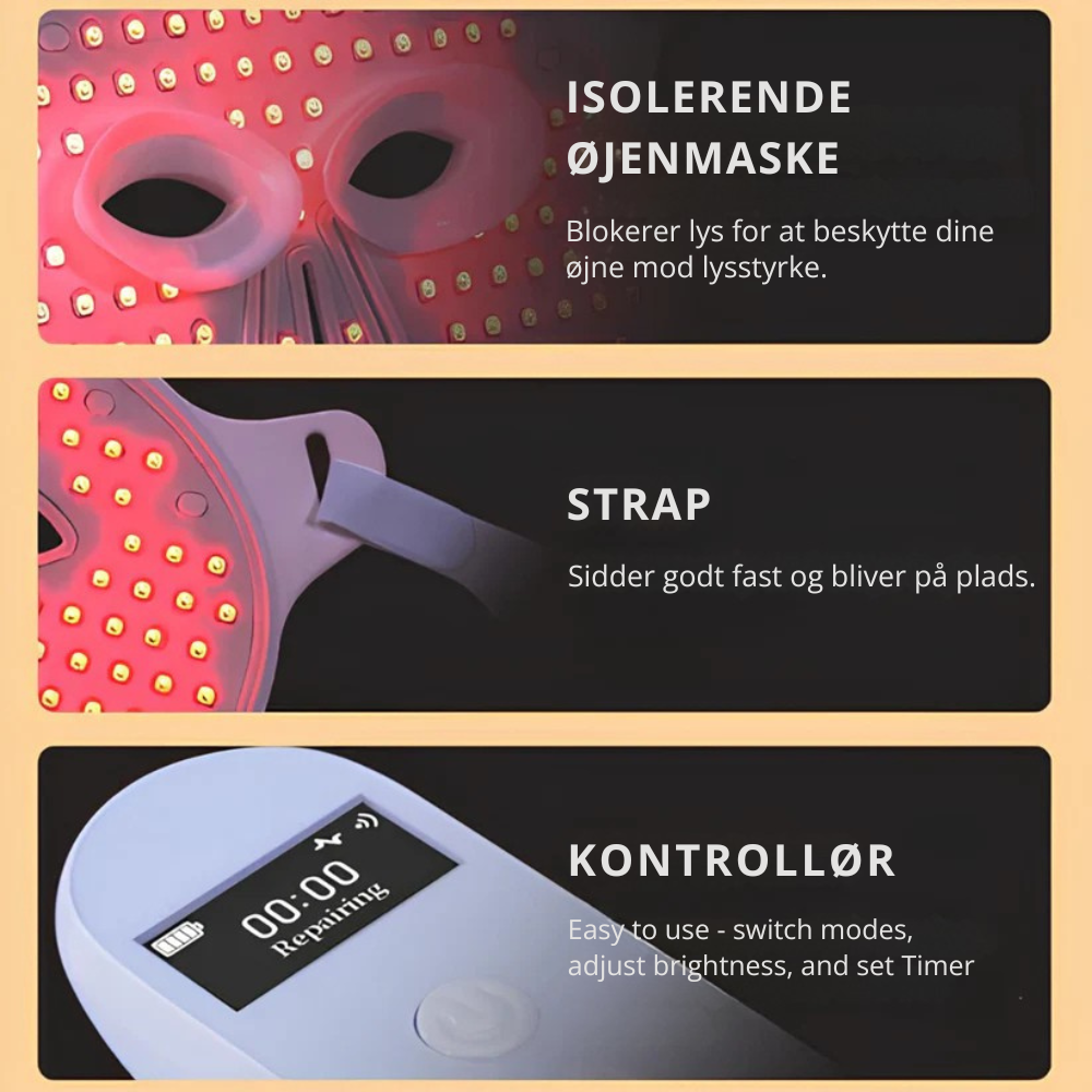 RejuvaLight™ | Ansigtsmaske til rødlysterapi