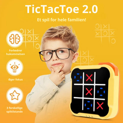 TicTacToe™ 2.0 | Bærbart huskespil til børn og voksne