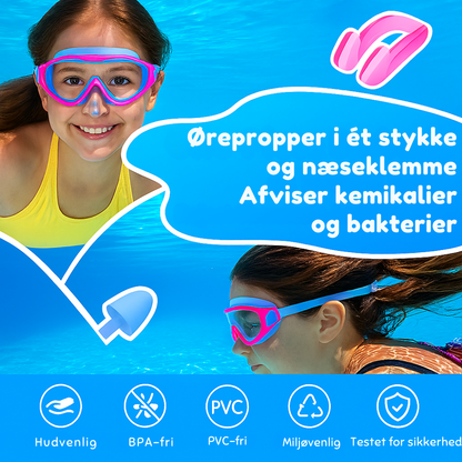 SwimSnaps™ | Børnevenlige svømmebriller uden træk i håret og tårer i øjnene