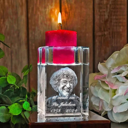EternaLight™ | Kandelaber med personligt foto i glas