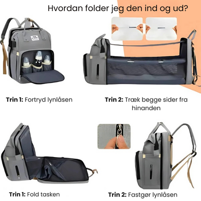 BabyBuddy™  | Fra pusletaske til barneseng i en håndevending