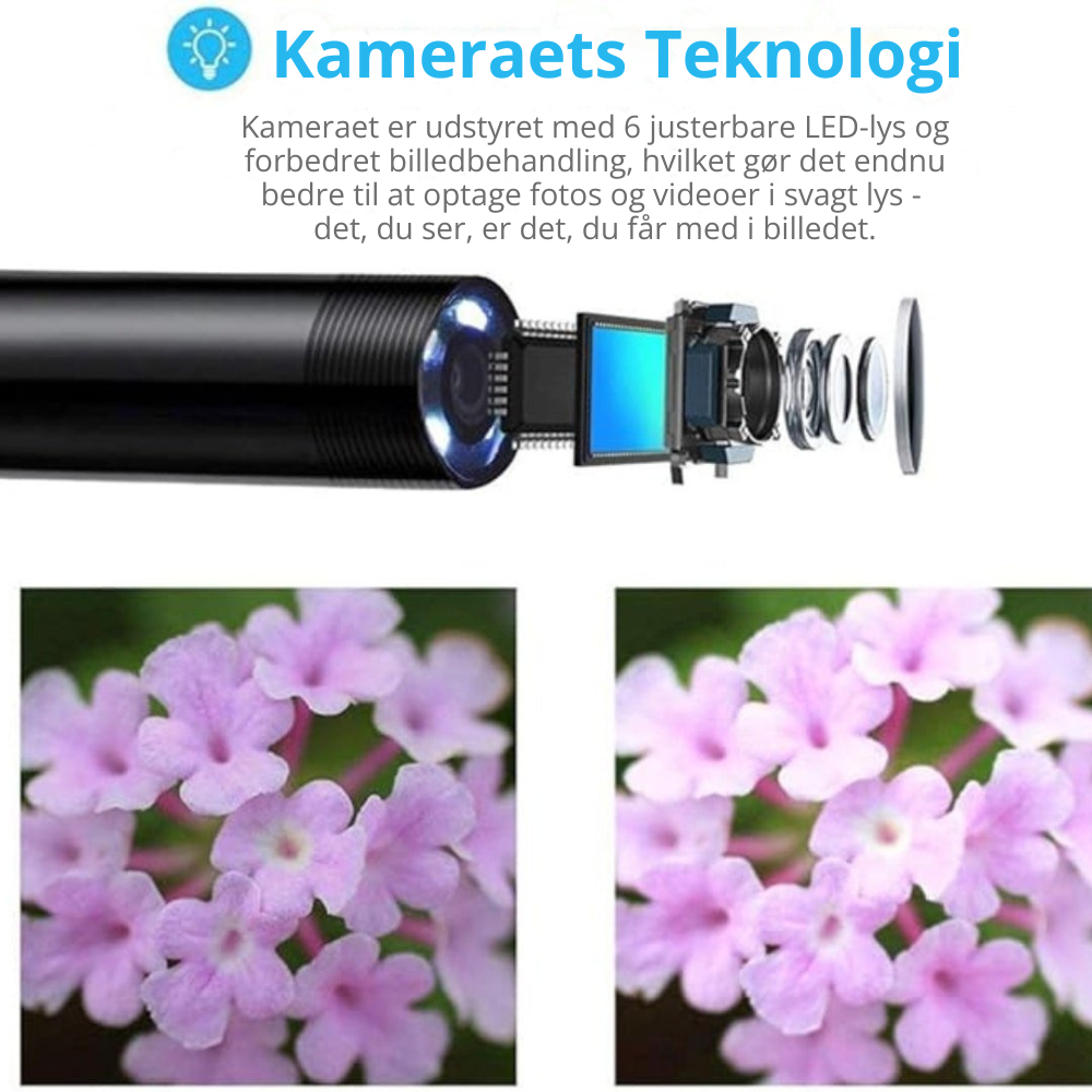 FlexiScope™ | Vandtæt endoskop med LED-belysning