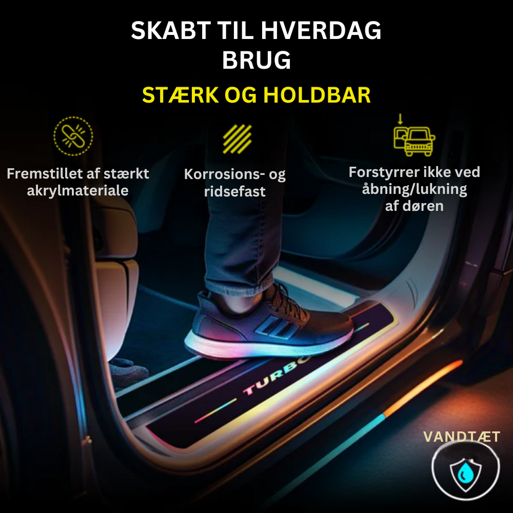 IllumiDrive™ | LED-indstigningslys til bil – magnetisk montering & skiftende farver med dit logo