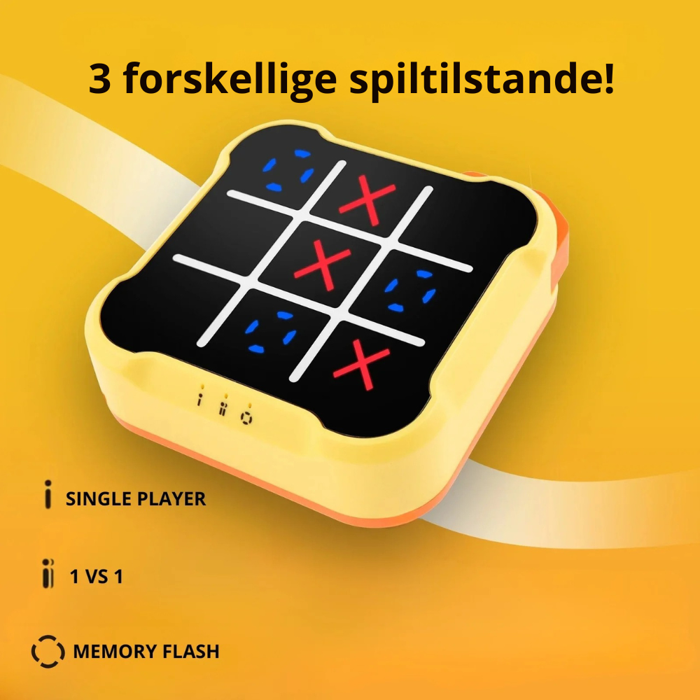 TicTacToe™ 2.0 | Bærbart huskespil til børn og voksne