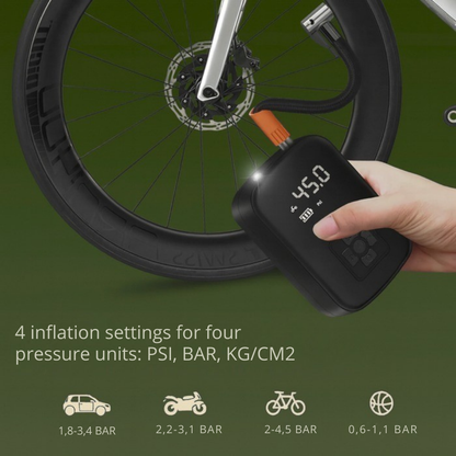 AirCharge™ Pro | Den ultimative bærbare 4-i-1-dækpumpe🚗