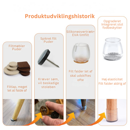 ChairSocks™ | Usynlige, fleksible sokker til stoleben – beskyt dine gulve mod ridser