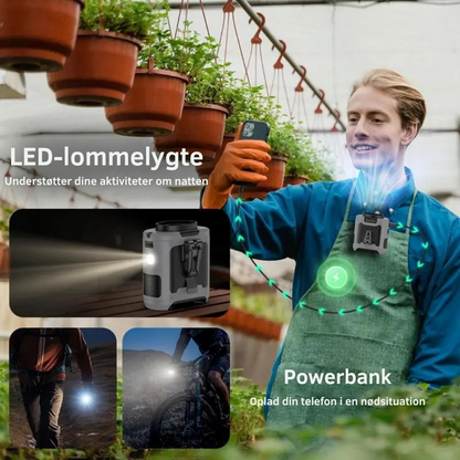 CoolBreeze™ | Taljevifte & 10000mah Power Bank 2 i 1