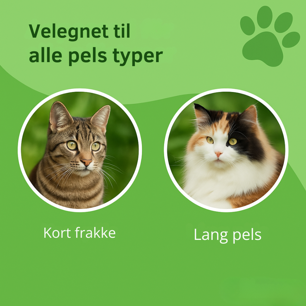 FurSweep™ | Effektiv kattebørste mod fældning og lopper