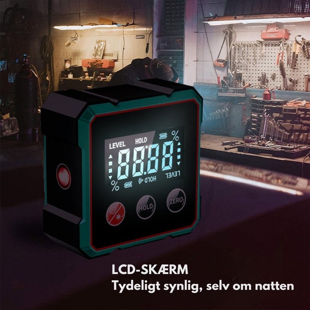 PrecisionPro™ | Laser vaterpas & hældningsmåler – præcise linjer uden fejl
