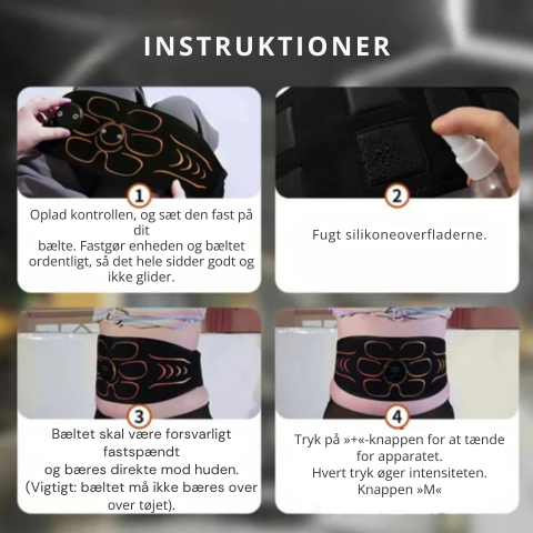 PerfectAbs™ | Elektronisk EMS muskelstimulerende træningsbælte