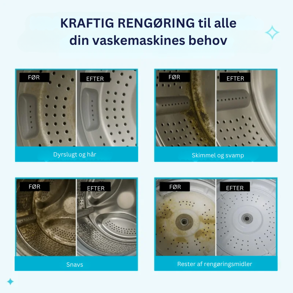 PureWash™ | Gør din vaskemaskine frisk, ren og levende igen