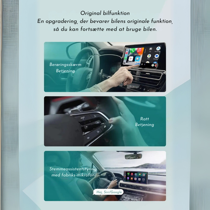 CastCube™ | Plug & Play USB-enhed til øjeblikkelig CarPlay og Android Auto i din bil