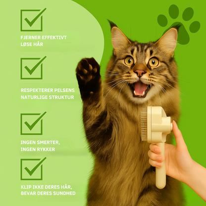 FurSweep™ | Effektiv kattebørste mod fældning og lopper