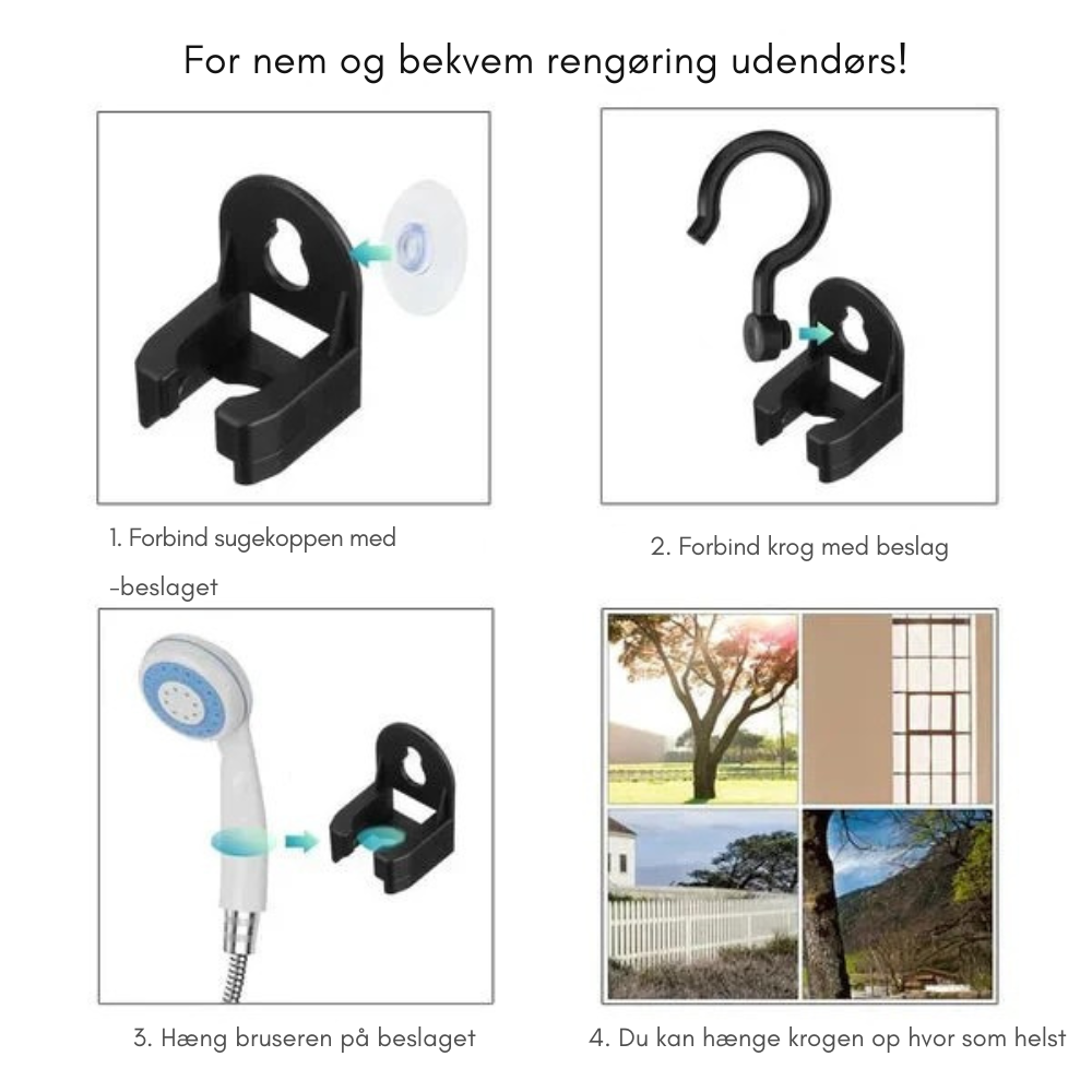 SunShower Pro™ | For nem og bekvem rengøring udendørs!