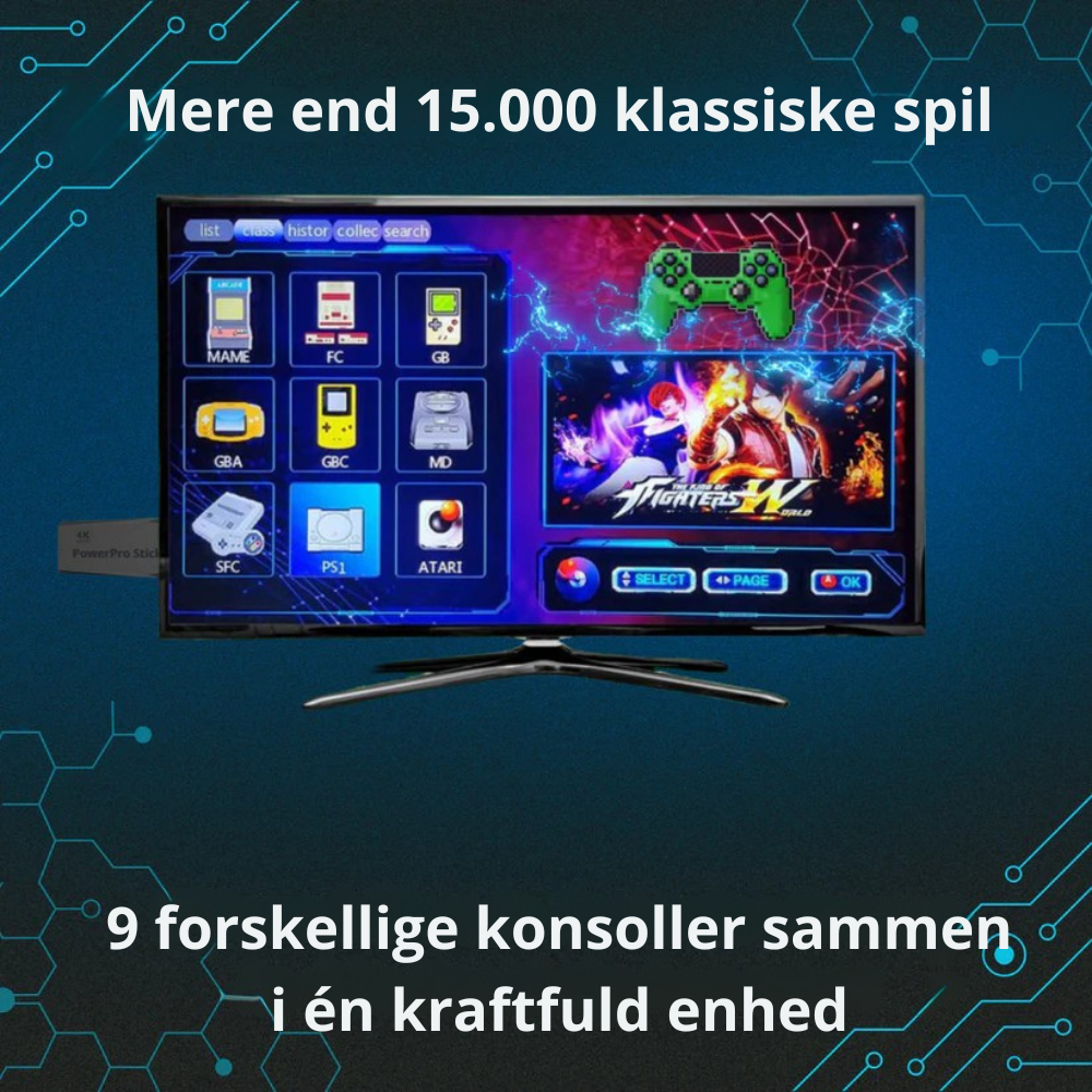 RetroGames™ Stick | Oplev nostalgi med de bedste 20.000 klassiske spil