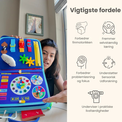 BusyBoard™ | Skærmfri læringsbog der udvikler dit barns fantasi og motorik