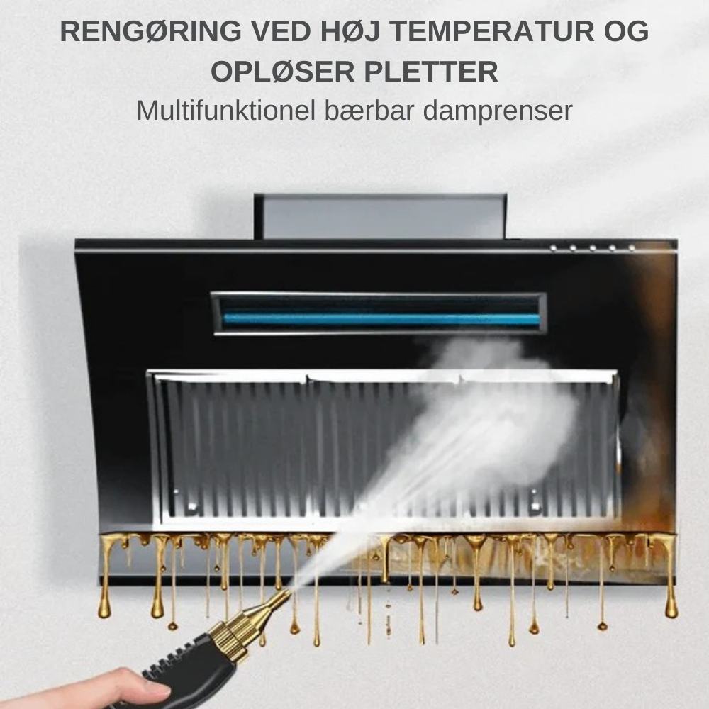 PowerSteam™ | Bærbar damprenser 3 bar, 2500W Bakteriedræbende - Den mest kraftfulde på markedet til hjemmebrug