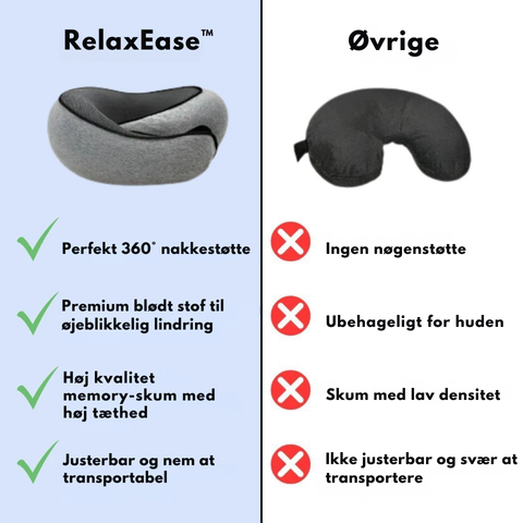 RelaxEase™ | Ergonomisk nakkepude til behagelige rejser og smertefri dage ✈️