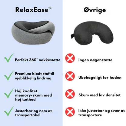 RelaxEase™ | Ergonomisk nakkepude til behagelige rejser og smertefri dage ✈️