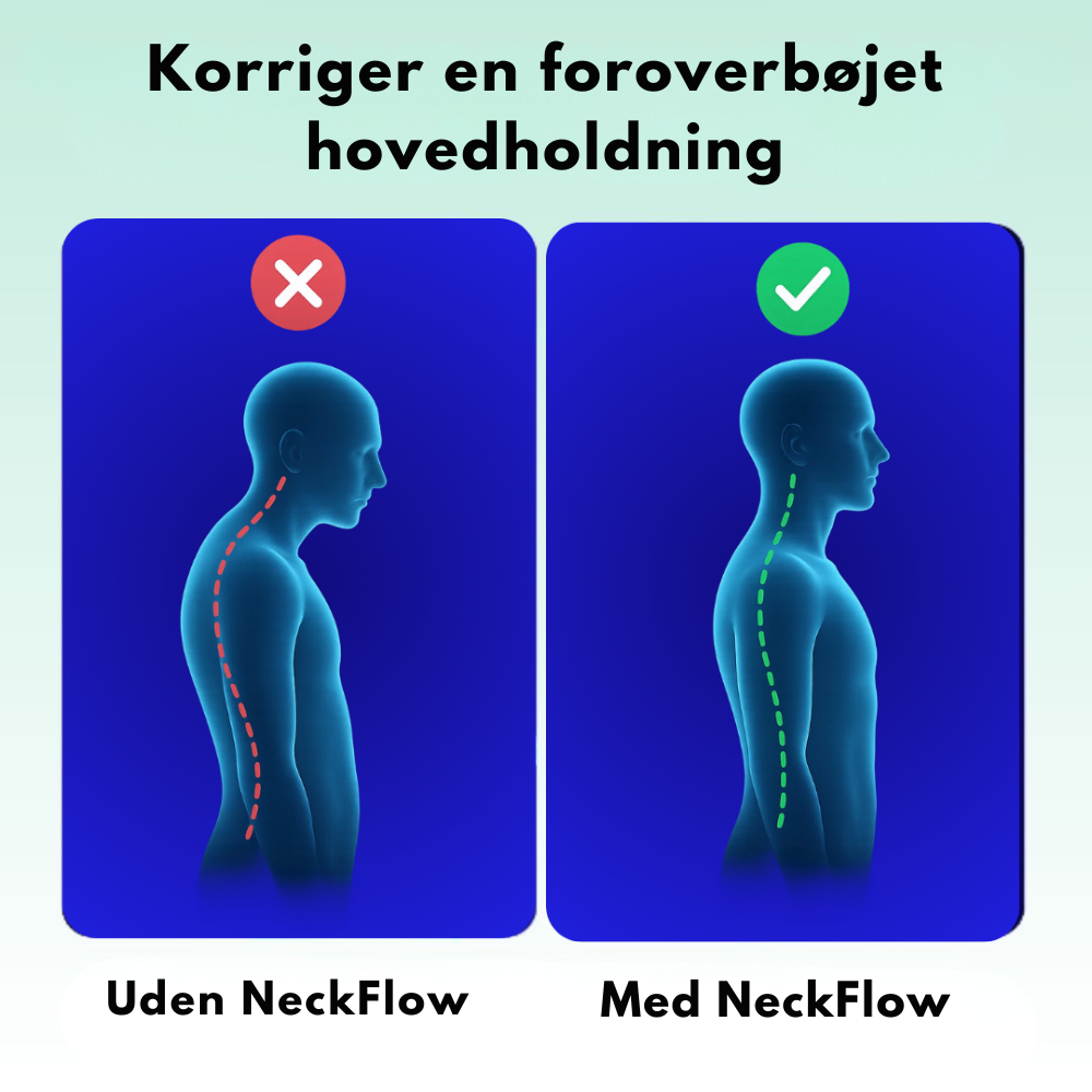 NeckFlow™ | Ergonomisk nakkemassager – Lindrer spændinger, reducerer stivhed og giver afslapning