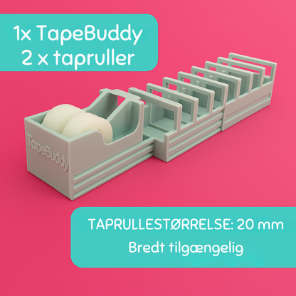 TapeBuddy™ | Klipp flere stykker tape på et øjeblik – perfekt til gaver eller på kontoret!