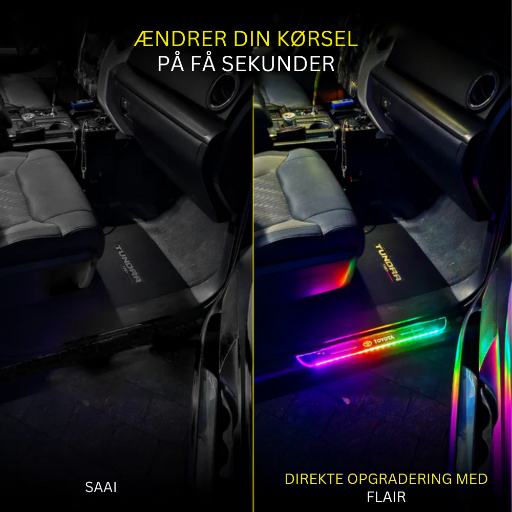 IllumiDrive™ | LED-indstigningslys til bil – magnetisk montering & skiftende farver med dit logo