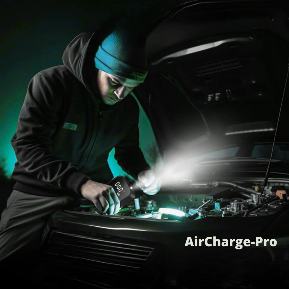 AirCharge™ Pro | Den ultimative bærbare 4-i-1-dækpumpe🚗
