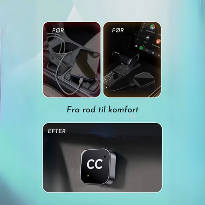 CastCube™ | Plug & Play USB-enhed til øjeblikkelig CarPlay og Android Auto i din bil