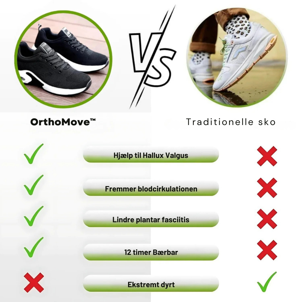 OrthoMove™ | Ergonomiske, smertelindrende sko