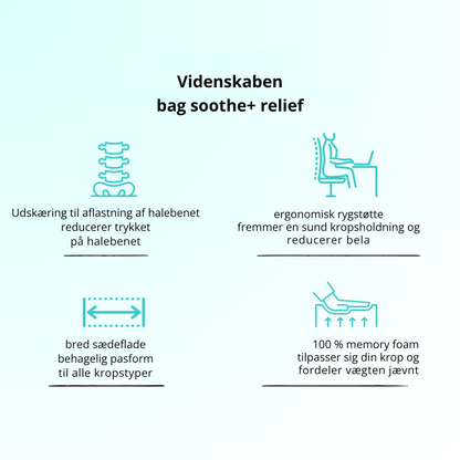 SootheSeat™ | Sid bedre, lev lettere – ergonomisk støtte, hvor du har mest brug for det