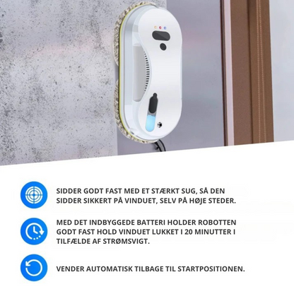 WindowSweep™ | Vinduesrobot Automatisk rengøring med sensorer og vandspray