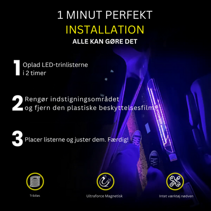 IllumiDrive™ | LED-indstigningslys til bil – magnetisk montering & skiftende farver med dit logo