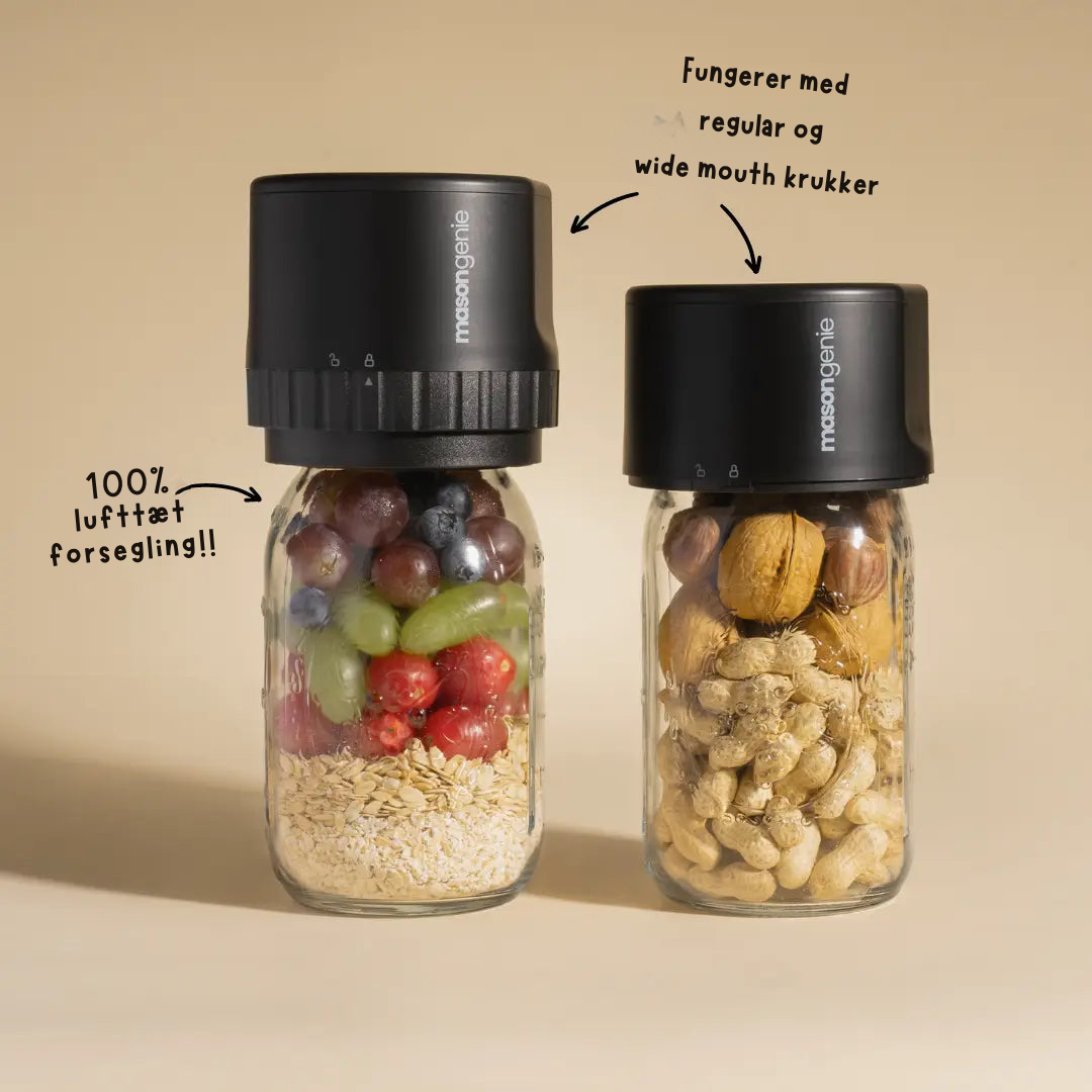 MasonGenie™ | Ubesværet vakuumforsegling for friskhed og bekvemmelighed