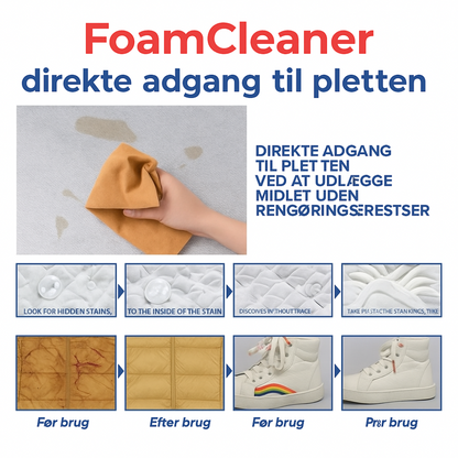 FoamCleaner™ | Hurtig pletfjerner uden vand og skrubning!