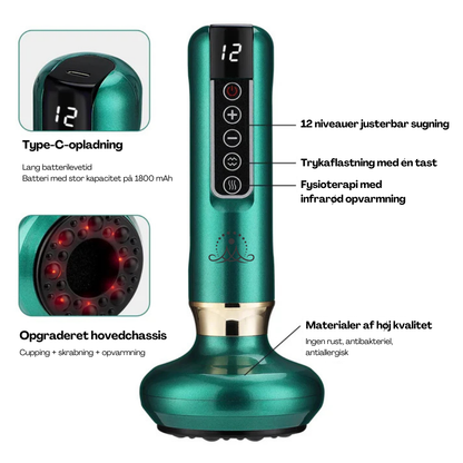 CelluSculpt™ | 4-i-1 -massageapparat med cupping, infrarød og varme – reducerer cellulite og strækmærker synligt