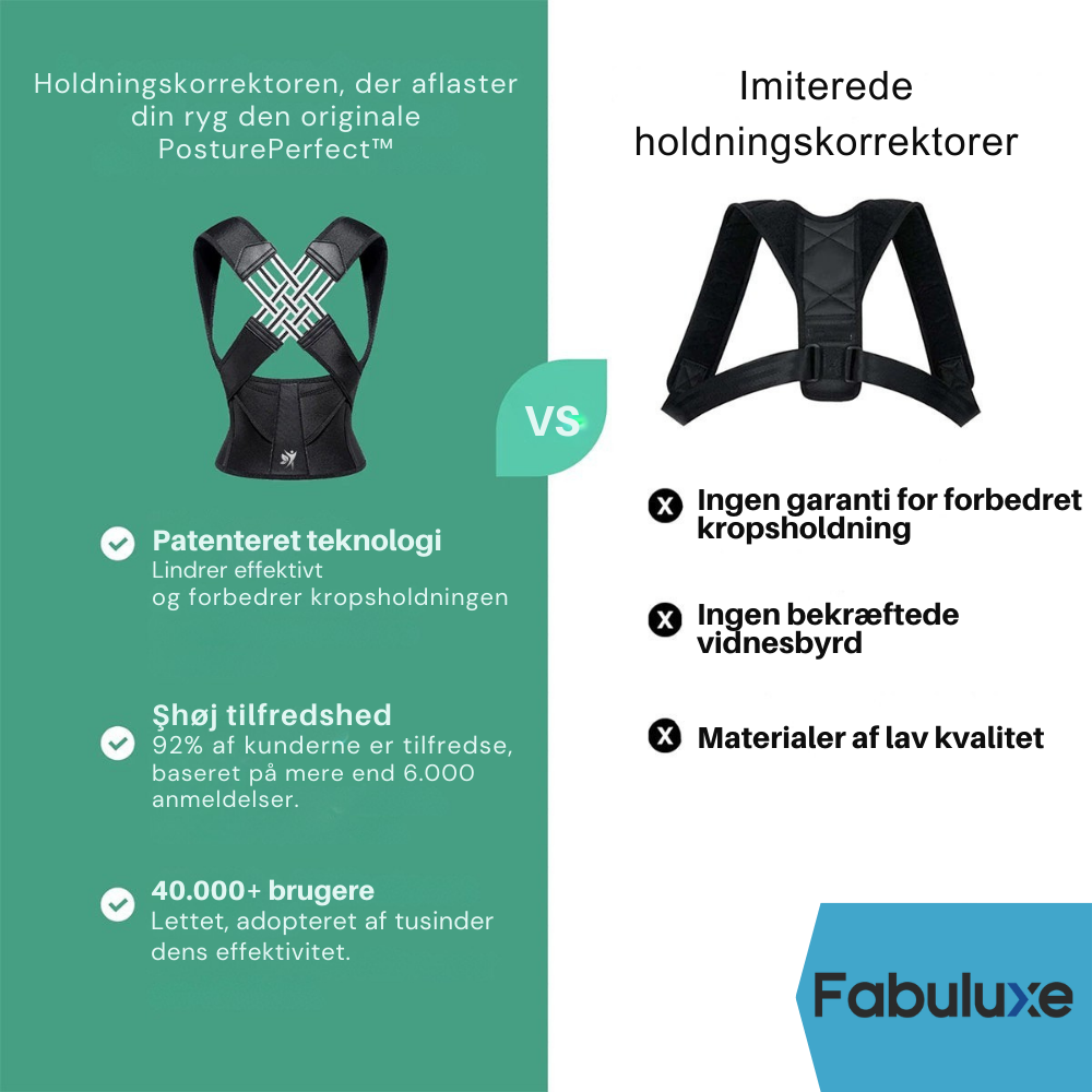 PosturePerfect™ | Korrigerer kropsholdning og lindrer rygsmerter