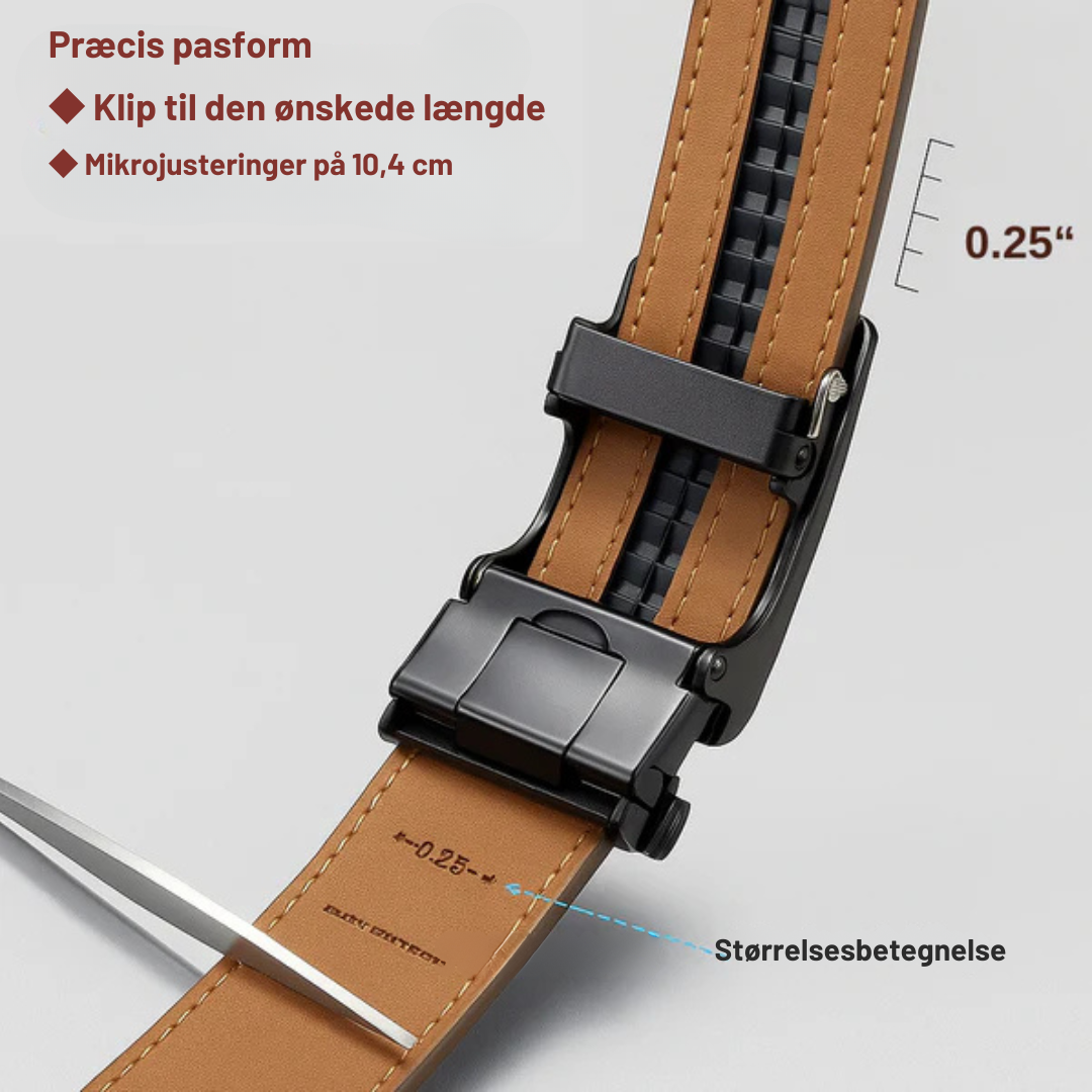 SnapFit™ | Læder Ratelbælte med Justerbar Spænde