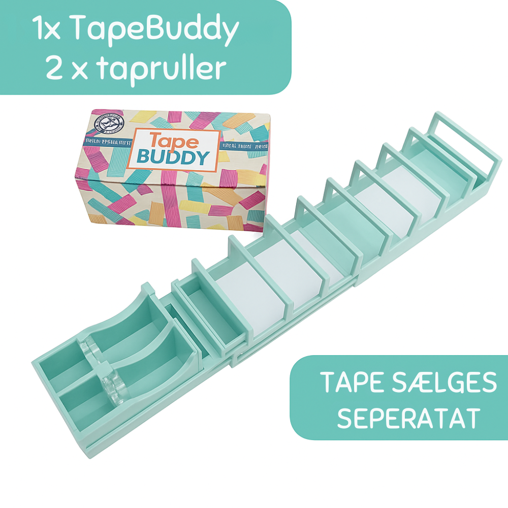TapeBuddy™ | Klipp flere stykker tape på et øjeblik – perfekt til gaver eller på kontoret!